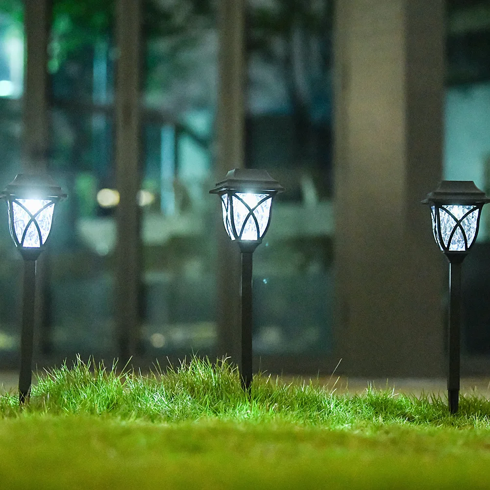 Luces de patio al aire libre montadas en el suelo con energía Solar, jardín impermeable, césped de villa, decoración de paisaje al aire libre