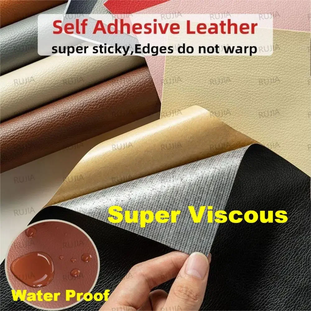 Self Adhesive Leather Repair Kit Patch for Sofa Car Sticker Seat Fix PU Leather Patch Ultra Thin Waterproof Leather Fabric