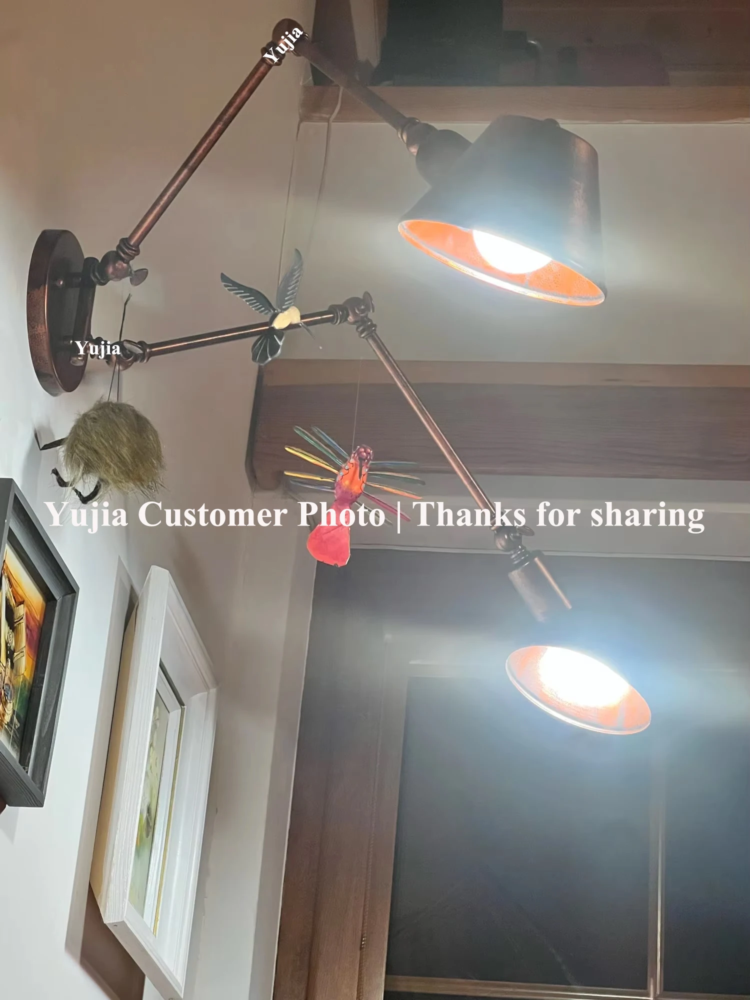 Black Rustic Vintage Swimming Arm Wall Lamp Retro Long Reading Lights on the Wall Adjustable Iron Applique Murale Luminaire Home
