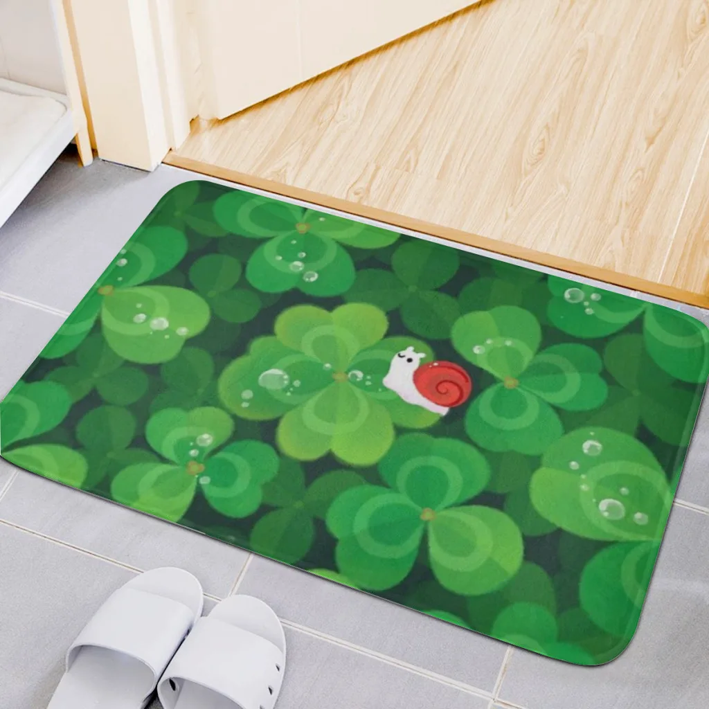 Happy lucky snail A Bath Mat Set Modern Art Textured Pattern Home Carpet Bathroom Decor Floor Rugs Toilet