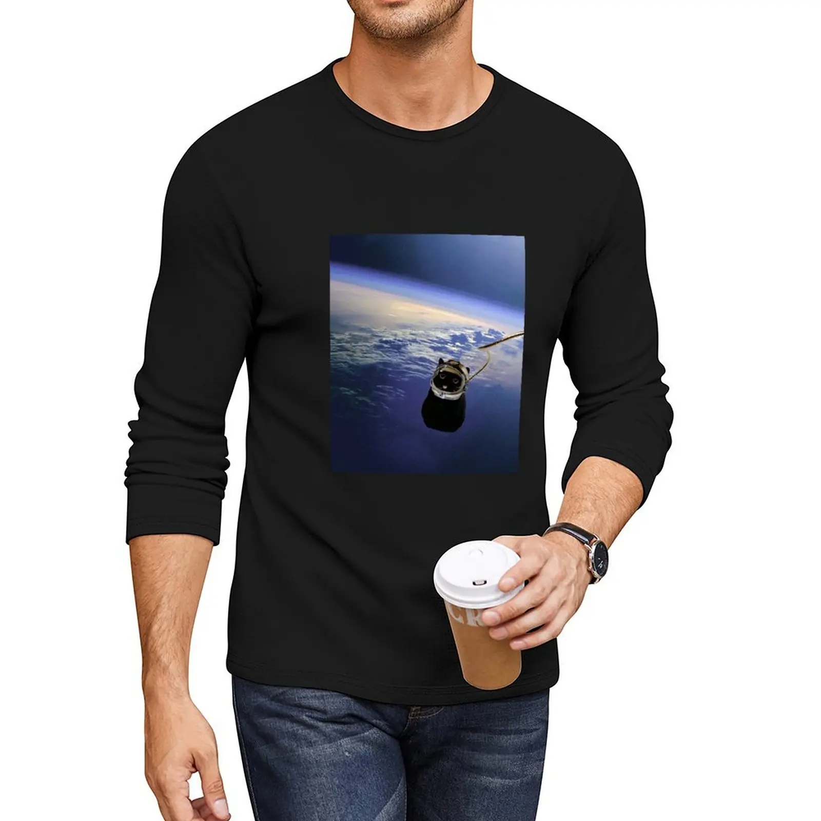 

Space Waltuh Long T-Shirt cute tops quick-drying t-shirt slim fit t shirts for men