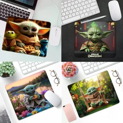 M-Mandalorians Baby Yoda Gaming Mouse Pad XS Small Mousepad For PC Gamer Desktop Decoration Office Mouse Mat Deskmat Rug