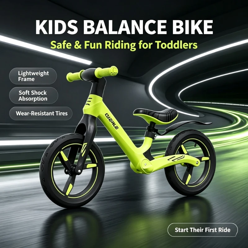12inch Bike For Children Without Pedals1-6Year Old Boys And Girls Bicycle Walking Learning Balance Bike