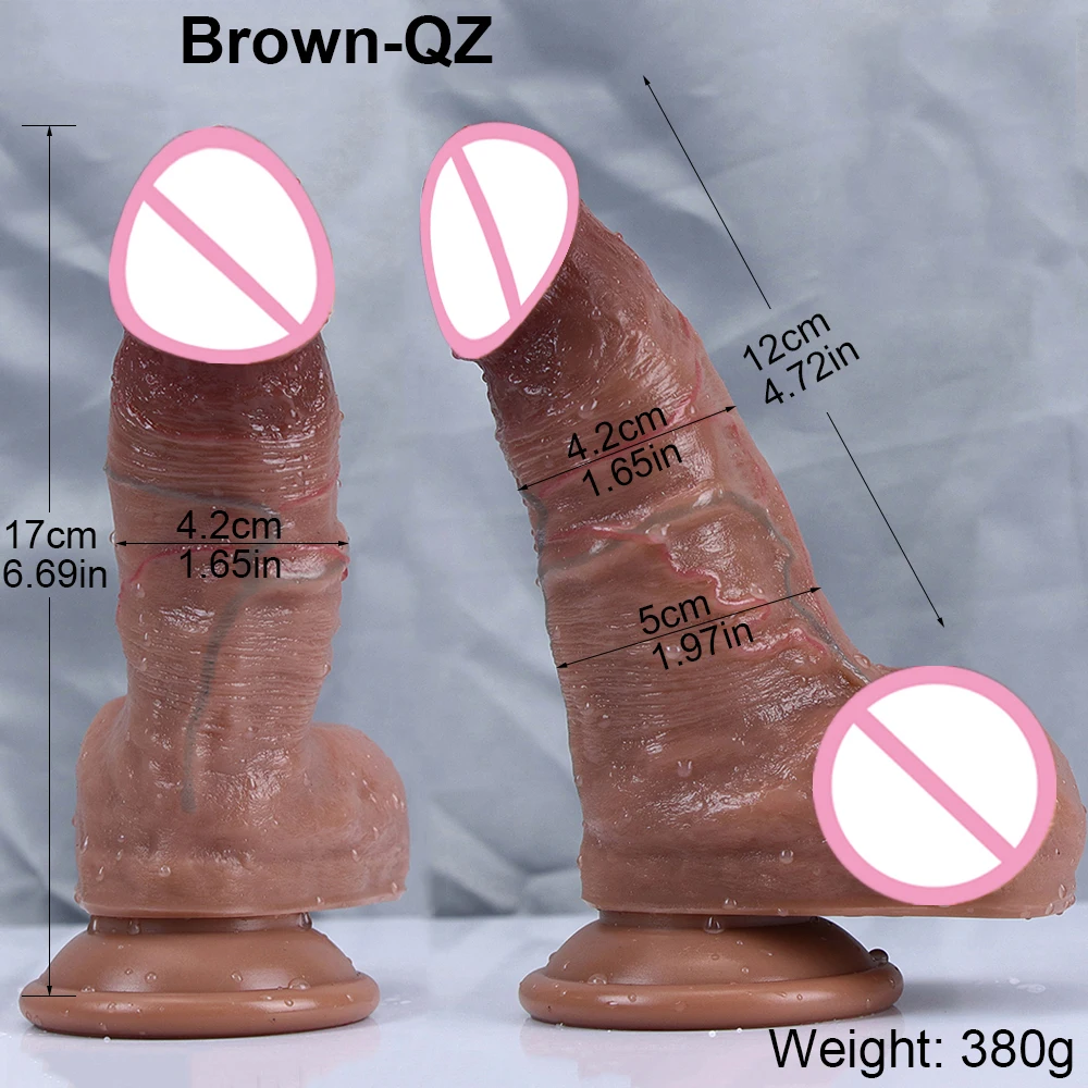 5cm Diam Soft Sexy Big Penis Realistic Dildo Anal Sex Toys For Woman Dick Double Layer Silicone Suction Cup G-Spot Stimulator
