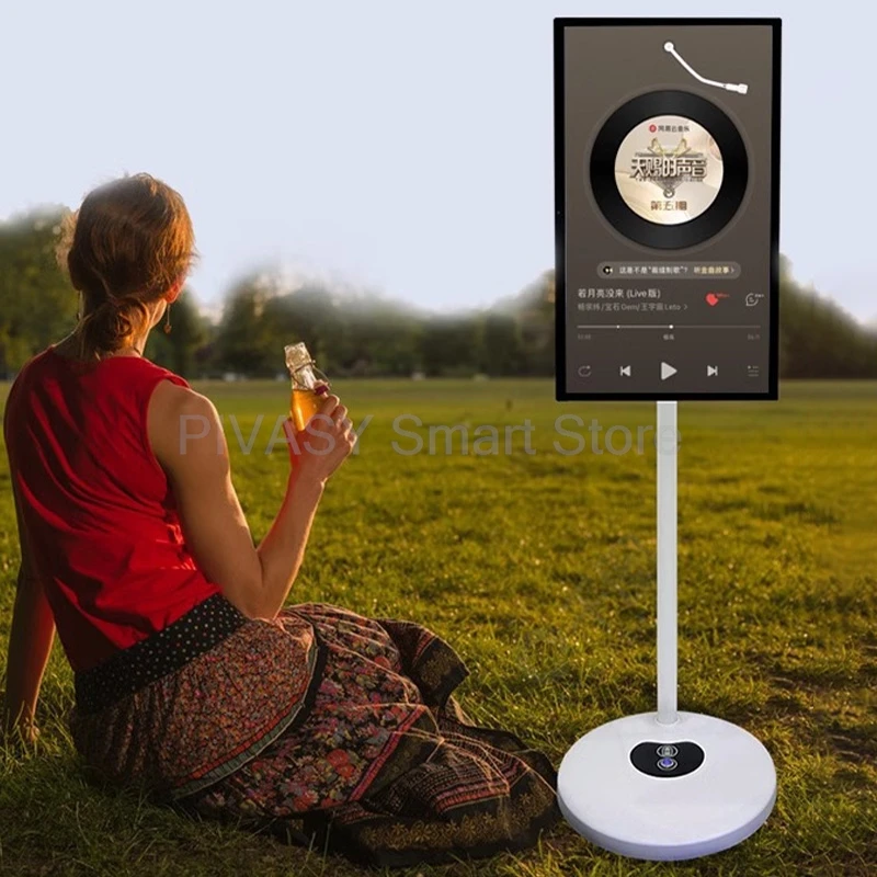 Pantalla táctil de 21,5 pulgadas, Android Smart TV, batería de 6000mAH, dispositivo BFF de 8 + 128G, Monitor móvil giratorio para gimnasio al aire libre en vivo