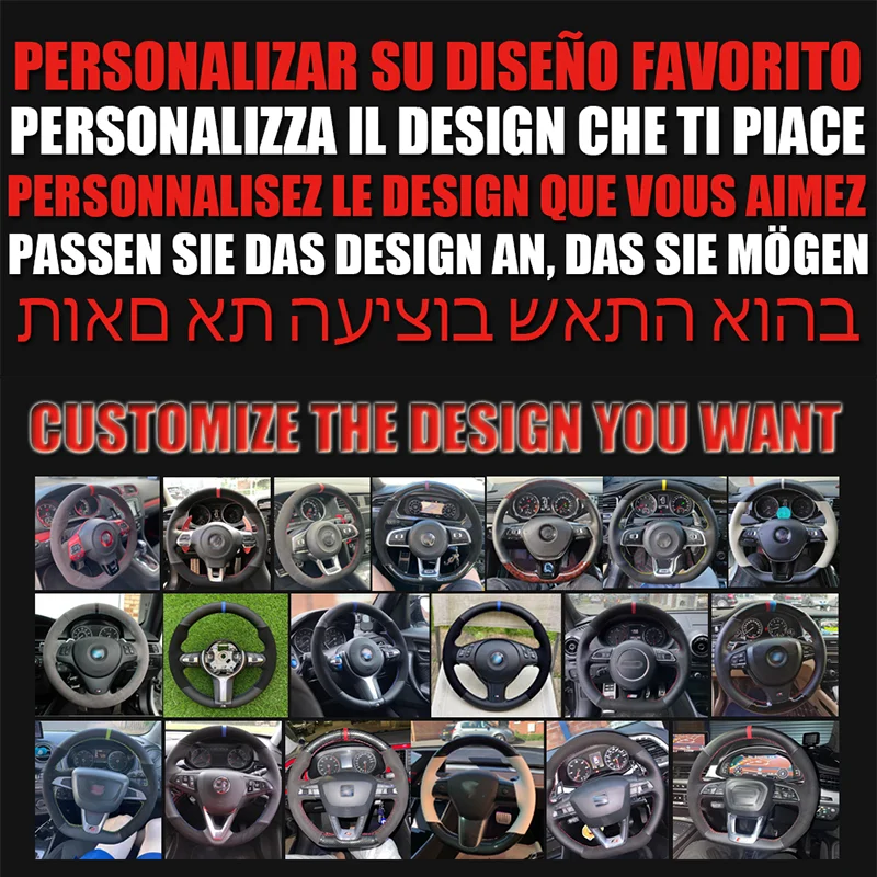 Customize Car Steering Wheel Cover Non-slip Suede Braid For Mercedes Benz A45 AMG W176 C63 W204 CLA C117 CLS S-Model 2011-2016