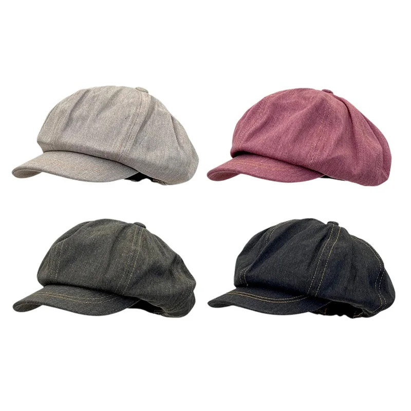 Frühlings-Baskenmütze für Damen, einfarbig, Retro-Newsboy-Kappe, lässig, vielseitig, Maler-Visiere, Mädchen-Accessoires im Korea-Stil