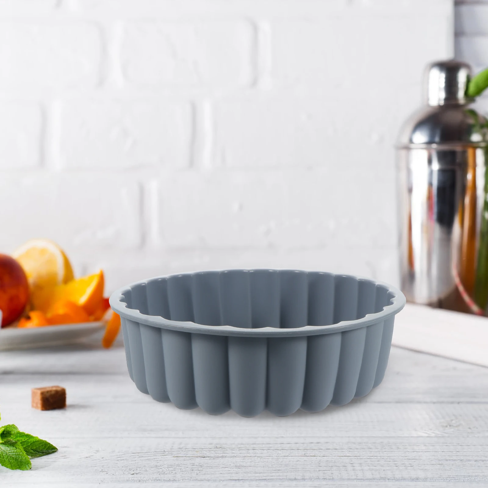 

Silicone Cake Mold 1Pc North Gray Flexible Baking Pan Nonstick Kitchen Supplies DIY Tool For Home Restaurant Use