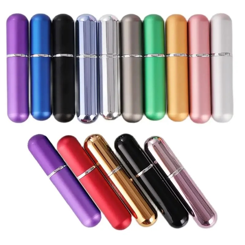 5/10PCS 5ml Refillable Perfume Bottle Mini Aluminum Perfume Spray BottleContainer with Empty Atomizer Bottles For Travel