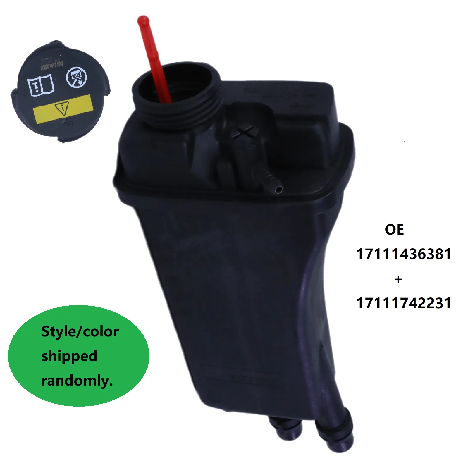 

Engine Coolant Overflow Reservoir Tank with Cap for BMW M52 M54 E39 525i 528i 530i 520i 523i E38 728i, 17111436381, 17111742231