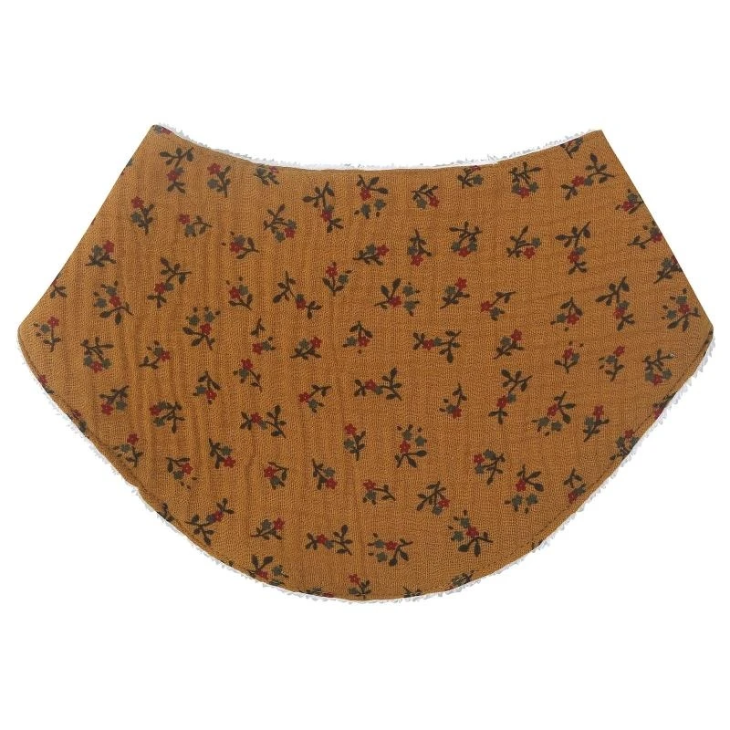 J15U تغذية الطفل سال لعابه المريله طوق الديكور منشفة لعاب الأطفال لينة القطن وشاح تجشؤ