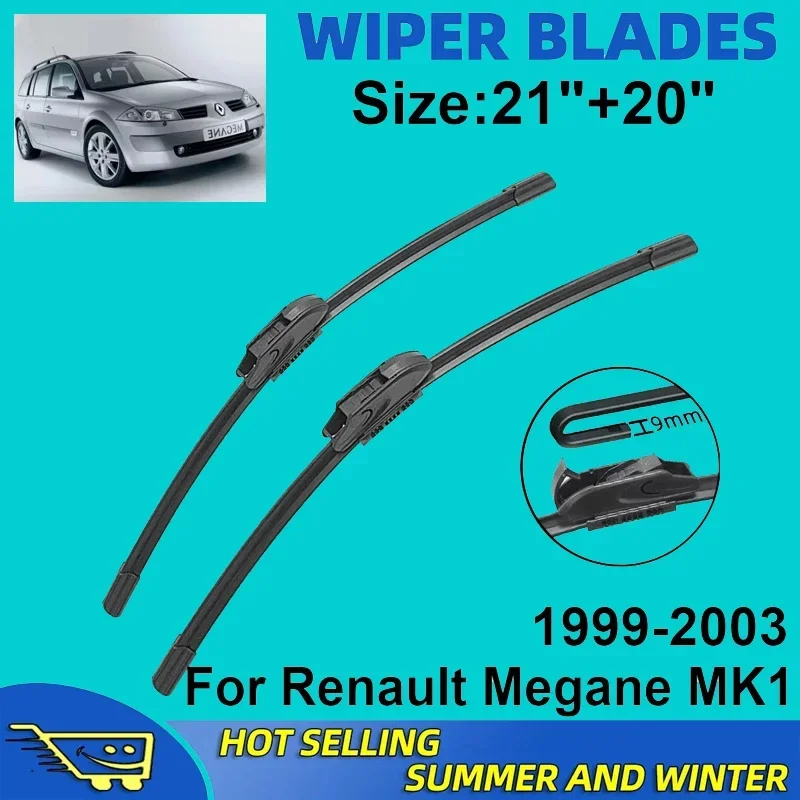

2PCS Wiper Blades Set Kit For Renault Megane MK1 1999-2003 2000 2001 2002 Front Windshield Brushes Windscreen Window Accessories