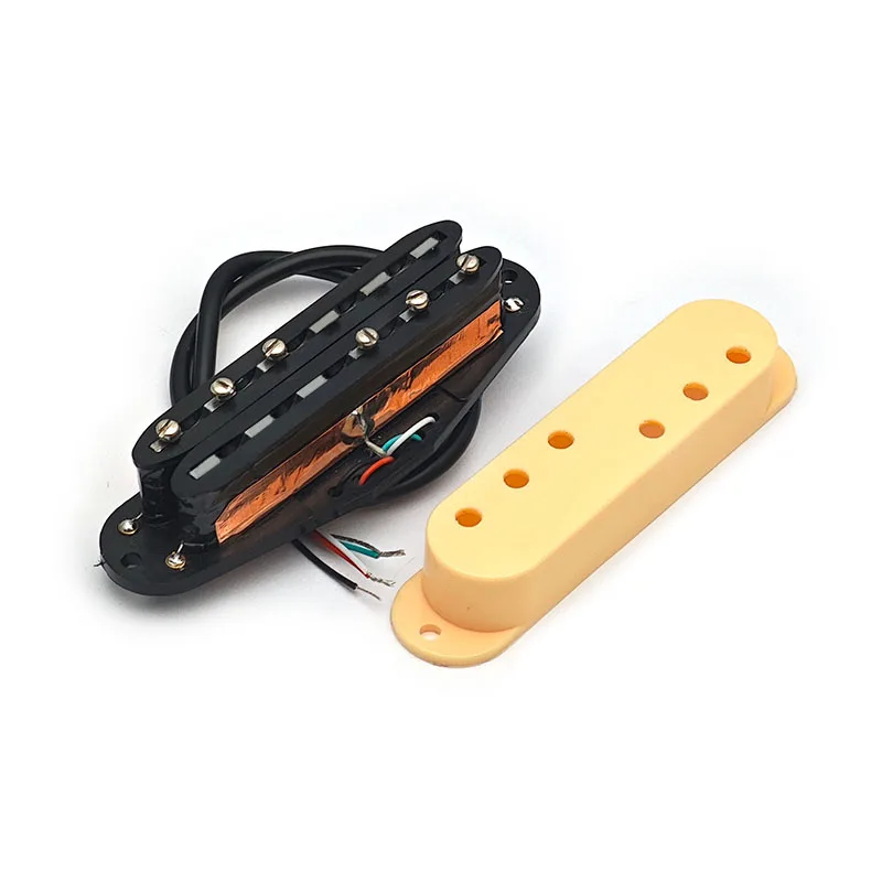 

3+3 Adjustable Pole Mini Electric Guitar Humbucker For ST Guitar Single Coil Slot 9K Output Ceramic Magnet Neck/Bridge