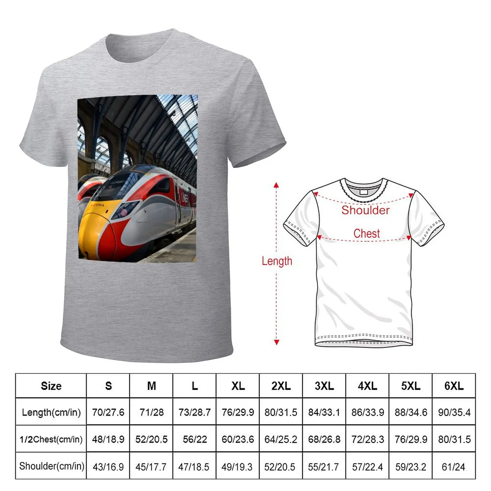 LNER Azuma 801 high speed trains at King's Cross Station T-shirt blanks oversized tops mens graphic t-shirts pack