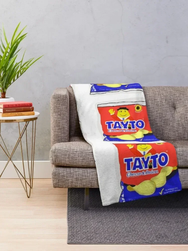 Tayto cheese and onion Irish Throw Blanket for babies Camping Fashion Sofas Picnic Blankets