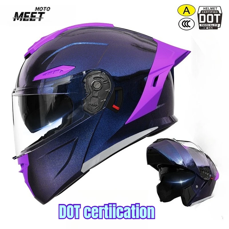

DOT Certiication Unisex Anti-Fog Dual Lens Cycling Equipment Winter Warm All-season Breathable Safety Protection Equipment