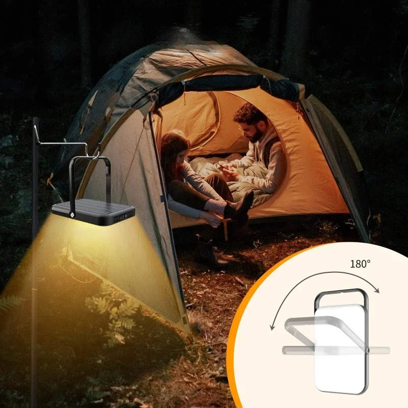 Solar large-capacity 30000mAh outdoor camping light, color temperature adjustment