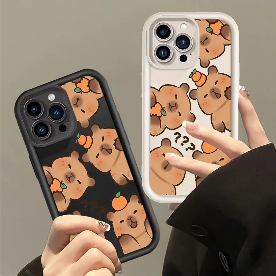 

Cartoon Cute Capybara Cover Phone Case for iPhone 15 16 Pro Max 14 Plus 16Plus 15Pro 14Pro Soft TPU