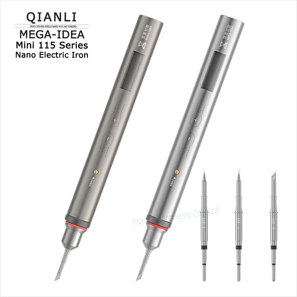 Electric Soldering Irons QIANLI MEGA-IDEA Mini Nano Electric Iron 115 Series display spot welder usb quick charge soldering iron