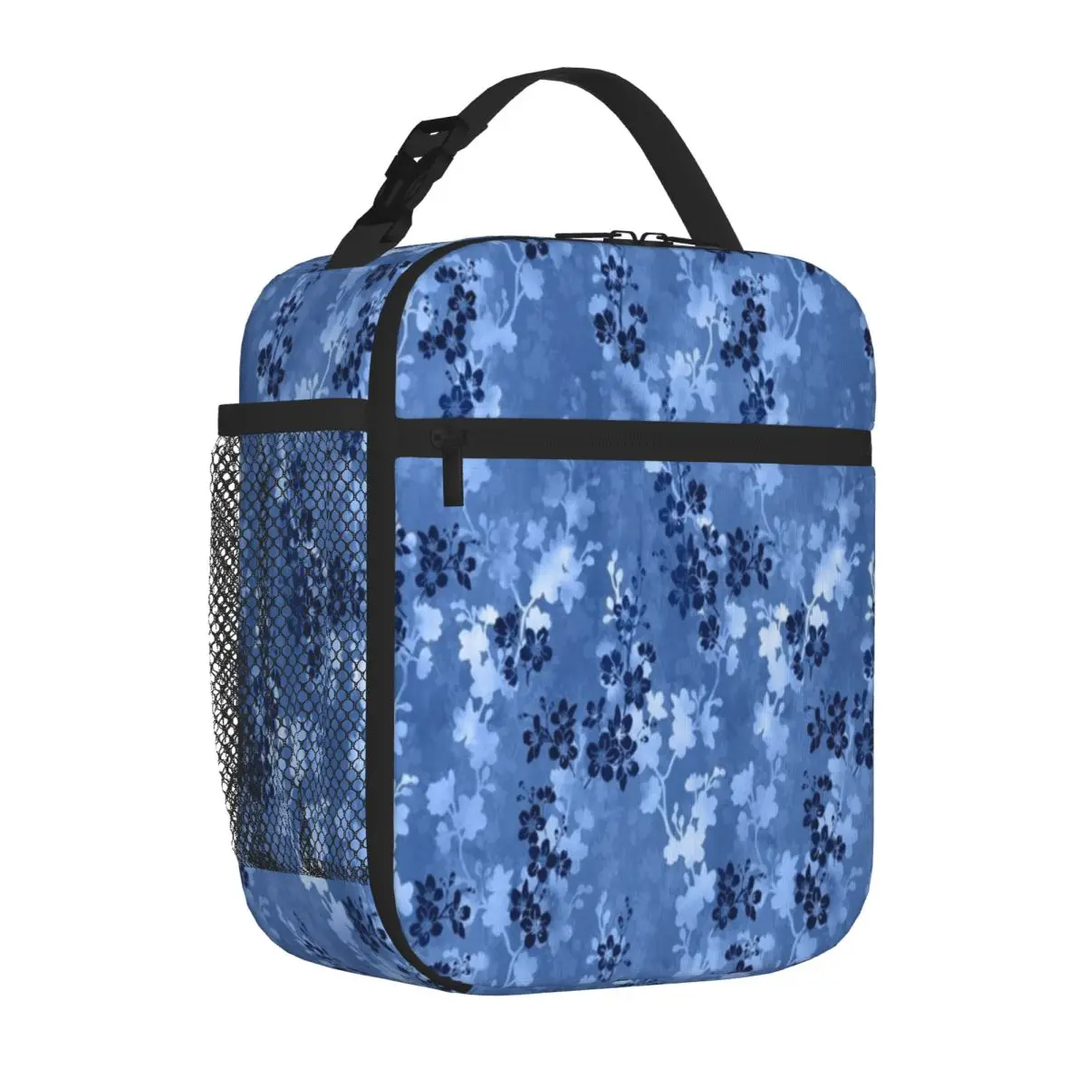 Hot Sale Sakura Blossom In Blue Neutral Tone Lunch Bag Bus Trip Carry Lunch Bag