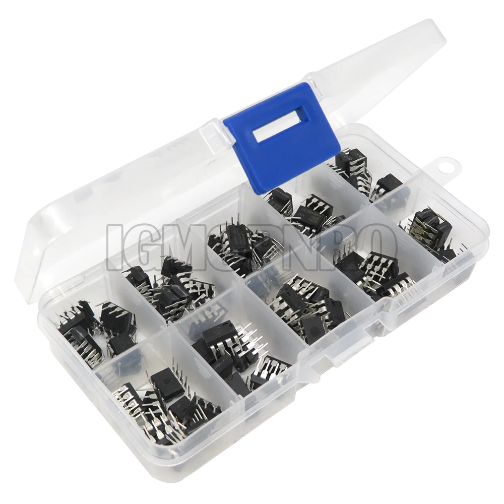 100PCS In common use DIP IC kit NE555 UC3842 UC3843 UC3845 24C02 24C04 24C08 24C16 24C32 24C64 DIP each 10PCS