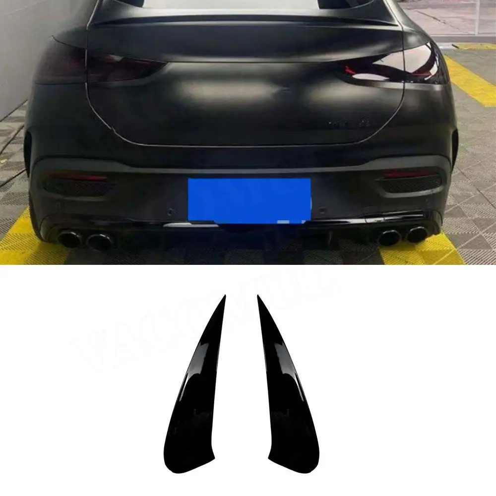 ABS Gloss Black Car Rear Bumper Lip Splitters Flaps Apron for Mercedes Benz GLE Class C167 GLE53 AMG Coupe 2020 UP