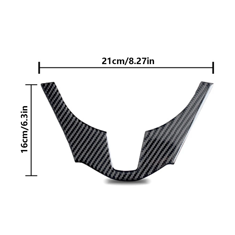 اكسسوارات السيارات الداخلية ألياف الكربون عجلة توجيه سيارة غطاء الكسوة ملصقات لمازدا 3 Axela 2014 2015 2016 #4