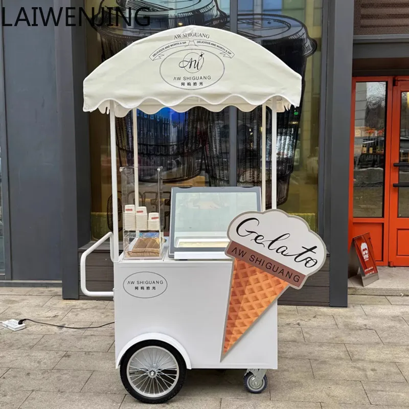 

MJY wrought iron stall ice cold drink multi-functional dessert truck commercial display stand truck