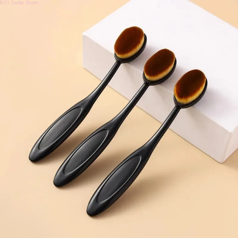 1-5PCS แปรงรองพื้นขนาดใหญ่แปรงสีฟันรูปร่างแต่งหน้าแต่งหน้าเครื่องมือได้อย่างรวดเร็วการใช้ครีมและแป้งเครื่องสำอาง