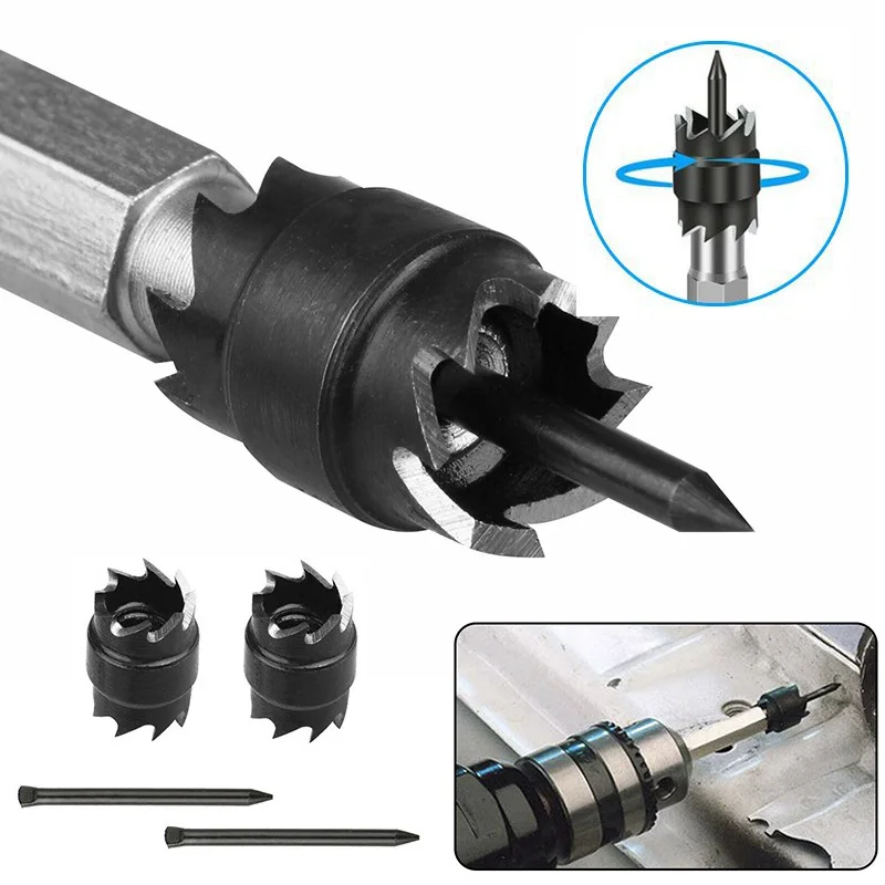 Drill Bit Spot Weld Cutter Remover Double Side Carbide Tip Stainless Steel Separator Auto Body Panel Solder Joint Repair Tool