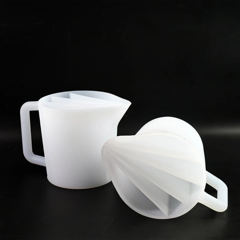 Silicone Mixing Cup Silicone Distributing Cup with 5 Compartment Resin Color Mixing Cup for Painting and Crafting 37JB