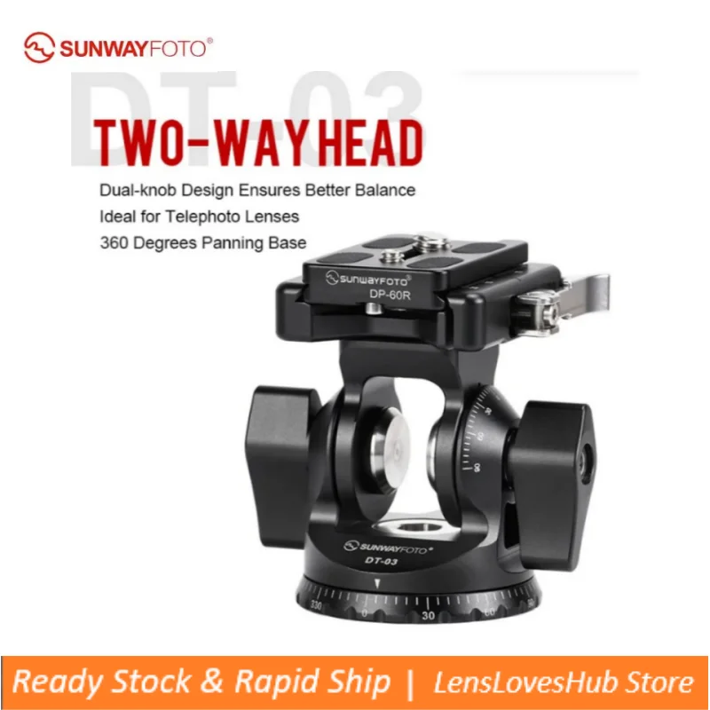 

SUNWAYFOTO DT-03 Tilt Head for Monopod and Tripod XXlbs Load Capacity