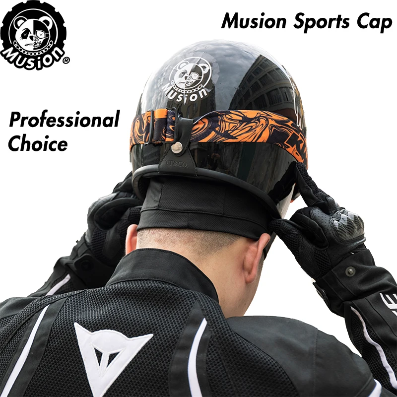 Musion Beanie-Mütze mit 10 Karat Belüftungsöffnungen für Herren, schweißabsorbierende Totenkopf-Mütze unter dem Helm, feuchtigkeitsableitende Fahrradmütze für Fahrer – Detail 2