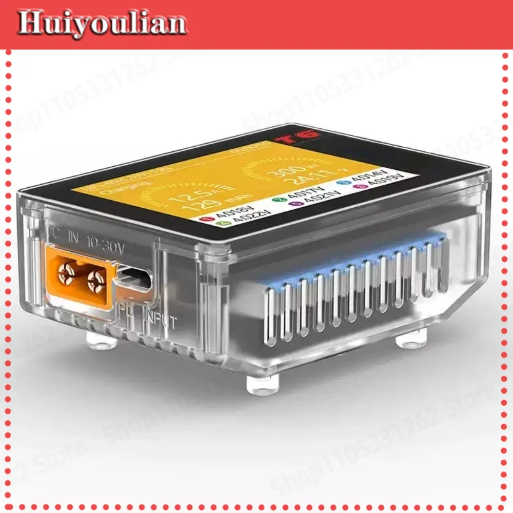 T6 model aircraft intelligent balance charger 6S crossing machine FPV lithium battery car ship model universal 300W fast charge