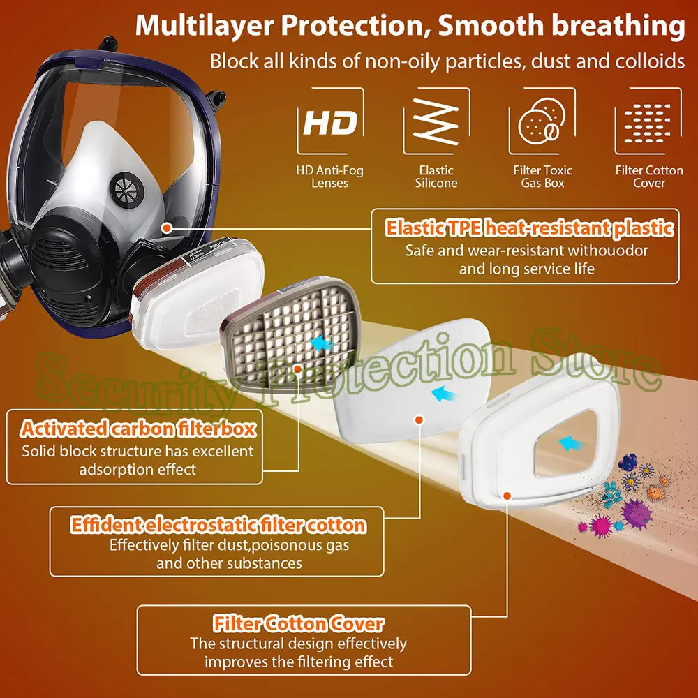 Anti-Fog 6800 Gasmaske Industrie Lackierung Sprüh atemschutz Arbeits filter staub dicht Vollgesicht Formalhyd Schutz 30 Anti-Fog 6800 Gasmaske Industrie Lackierung Sprüh atemschutz Arbeits filter staub dicht Vollgesicht Formalhyd Schutz 30