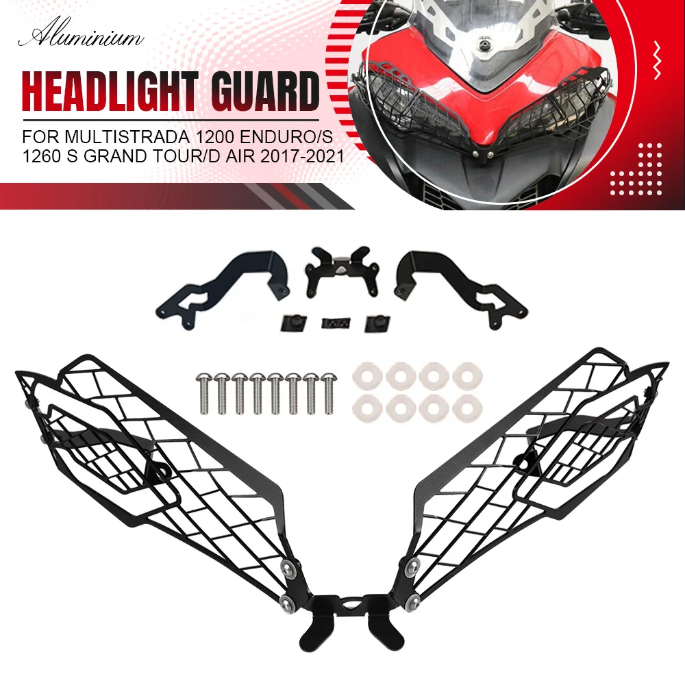 

For Ducati MULTISTRADA 1200 ENDURO/S 1260 S GRAND TOUR/D AIR 2017-2021 Motorcycle Accessories Headlight Protector Cover Grill