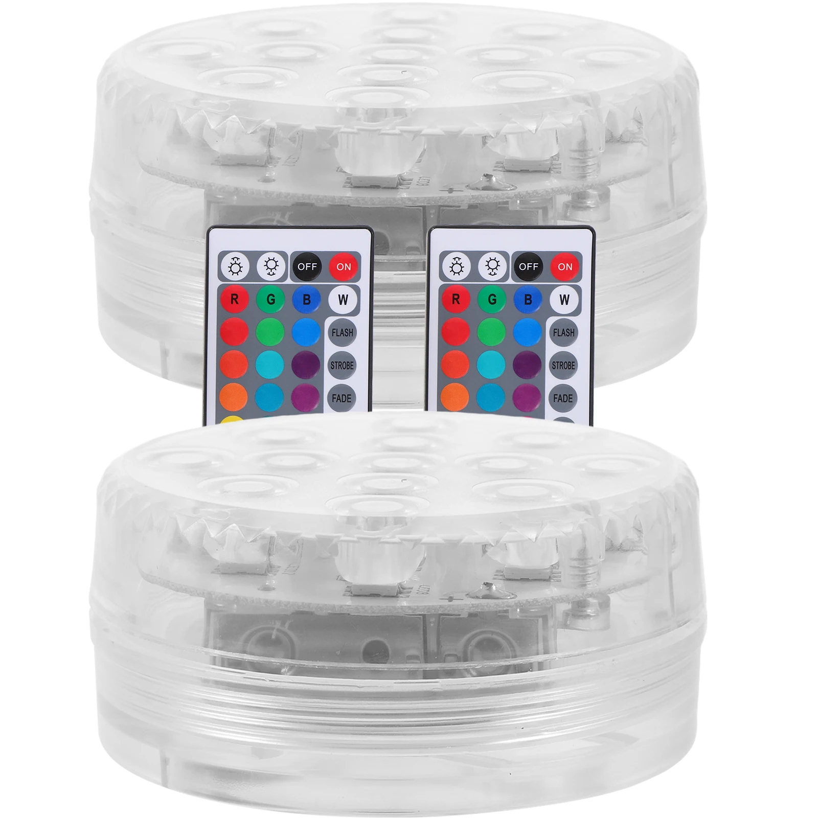 

2pcs LED Underwater Lamp Waterproof Pool Light Color Changing Remote Control Swimming Pool Aquarium Fish Tank Garden Decor