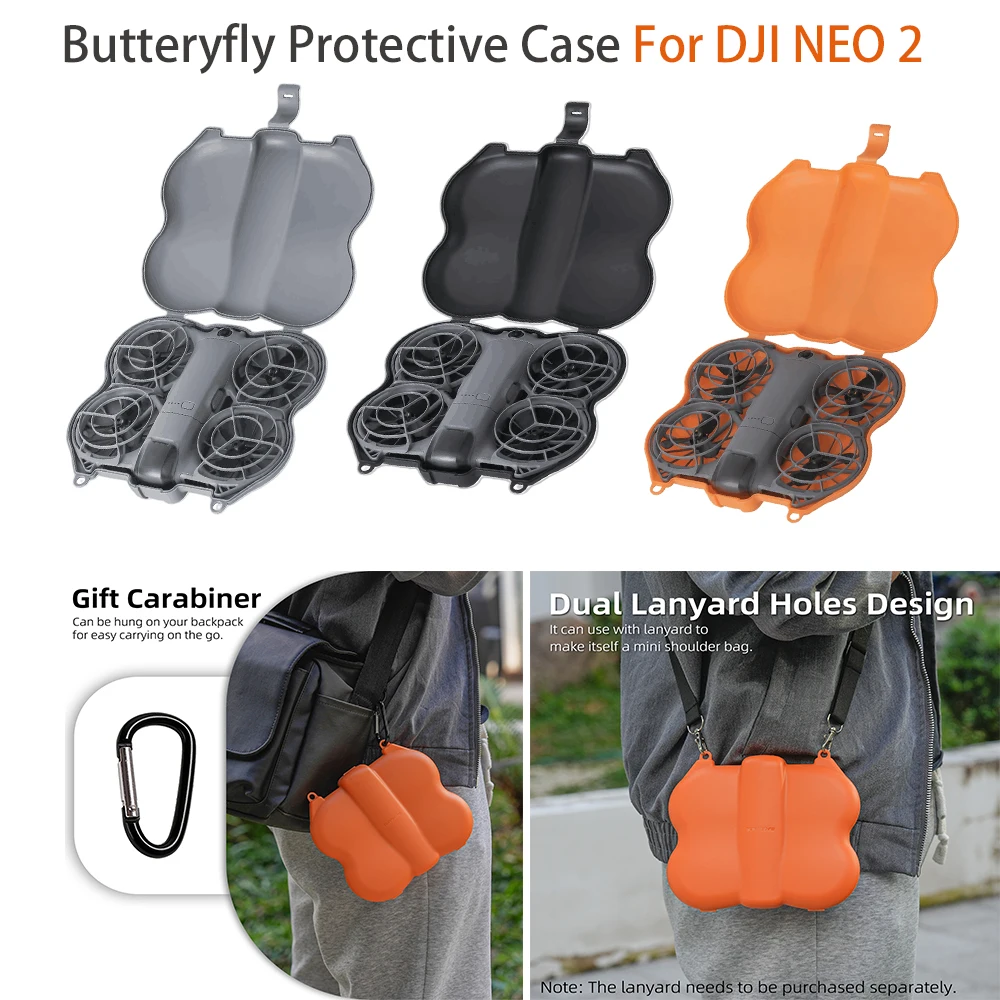 Tragbare Aufbewahrungsbox für DJI NEO 2, Schmetterlings-Körpertasche, Antikollisionsschutz, mit Staubdichtem Drohnenzubehör