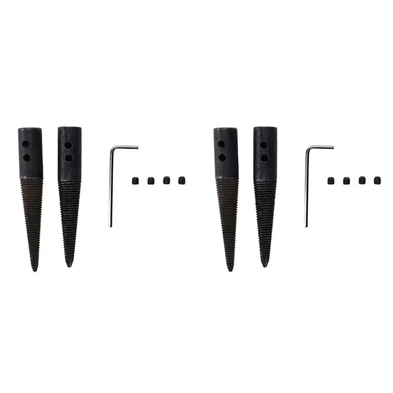 AC23-6Pcs Polishing Connecting Rod Tapered Spindle Adapter Threaded For Bench Buffer Buffing Polishing Wheel