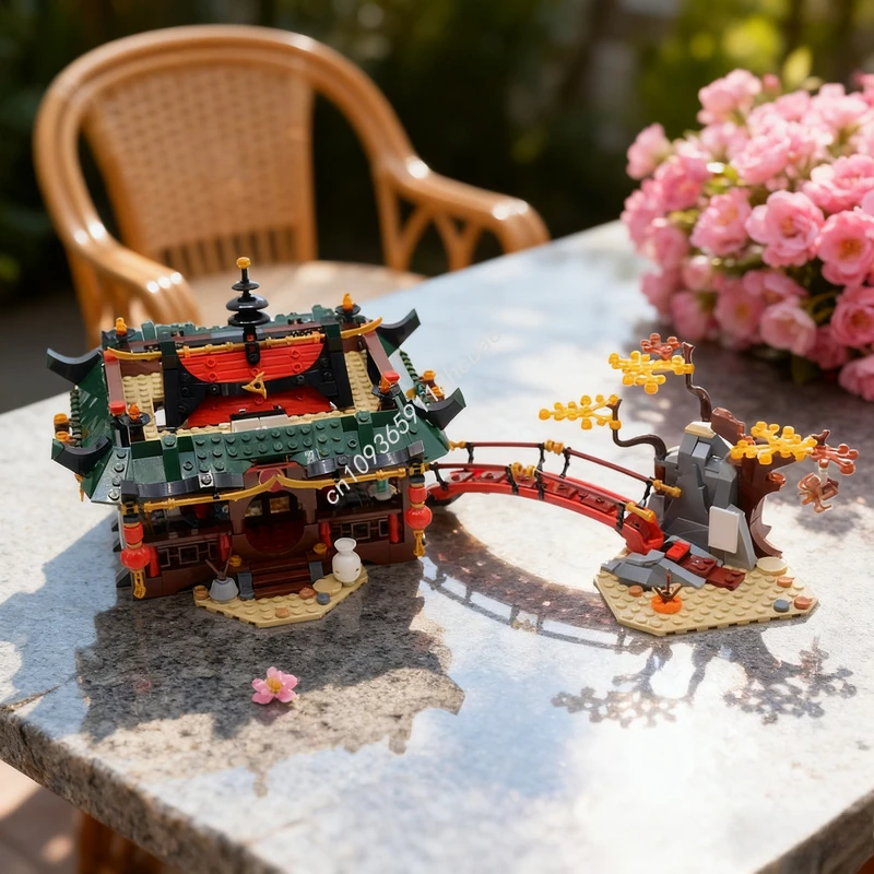 

960pcs MOC Temple The Tiger Ninjia Dojo Model Building Blocks Architecture Creative Education Brick Christmas Gift Toys Kids