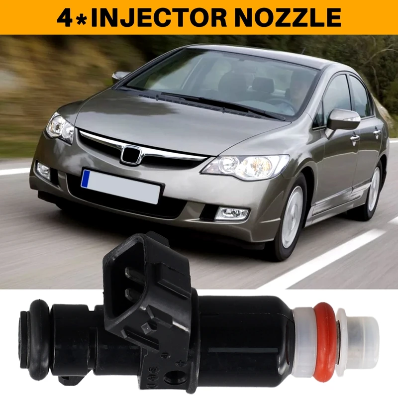 4Pcs Fuel Injector Nozzle For Honda Civic 2006-2011 Fit 2009-2013 1.8L 16450-RNA-A01 16450RNAA01