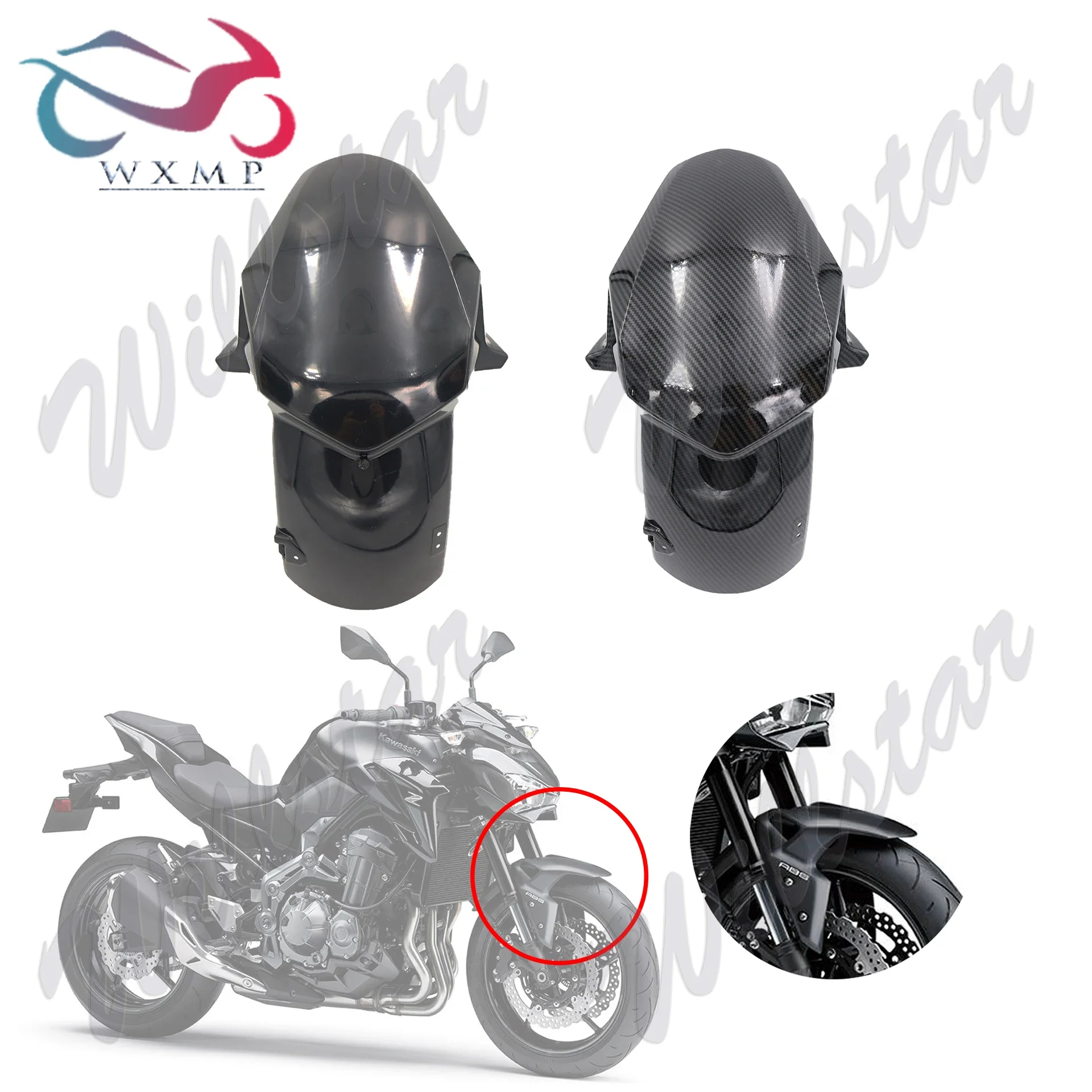 

Motorcycle Carbon Fiber Color / Unpainted Fairings Rear Fender Mudguard For Kawasaki Z900 Z 900 2017 2018 2019