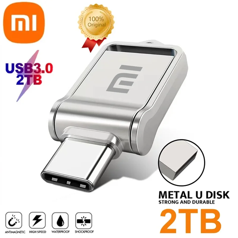 Xiaomi 2Tb Metalen Usb 3.0 Flash Drives Hoge Snelheid Pendrive 1Tb 512Gb Usb Drive Draagbare Ssd Memoria Usb Flash Disk Smart Home