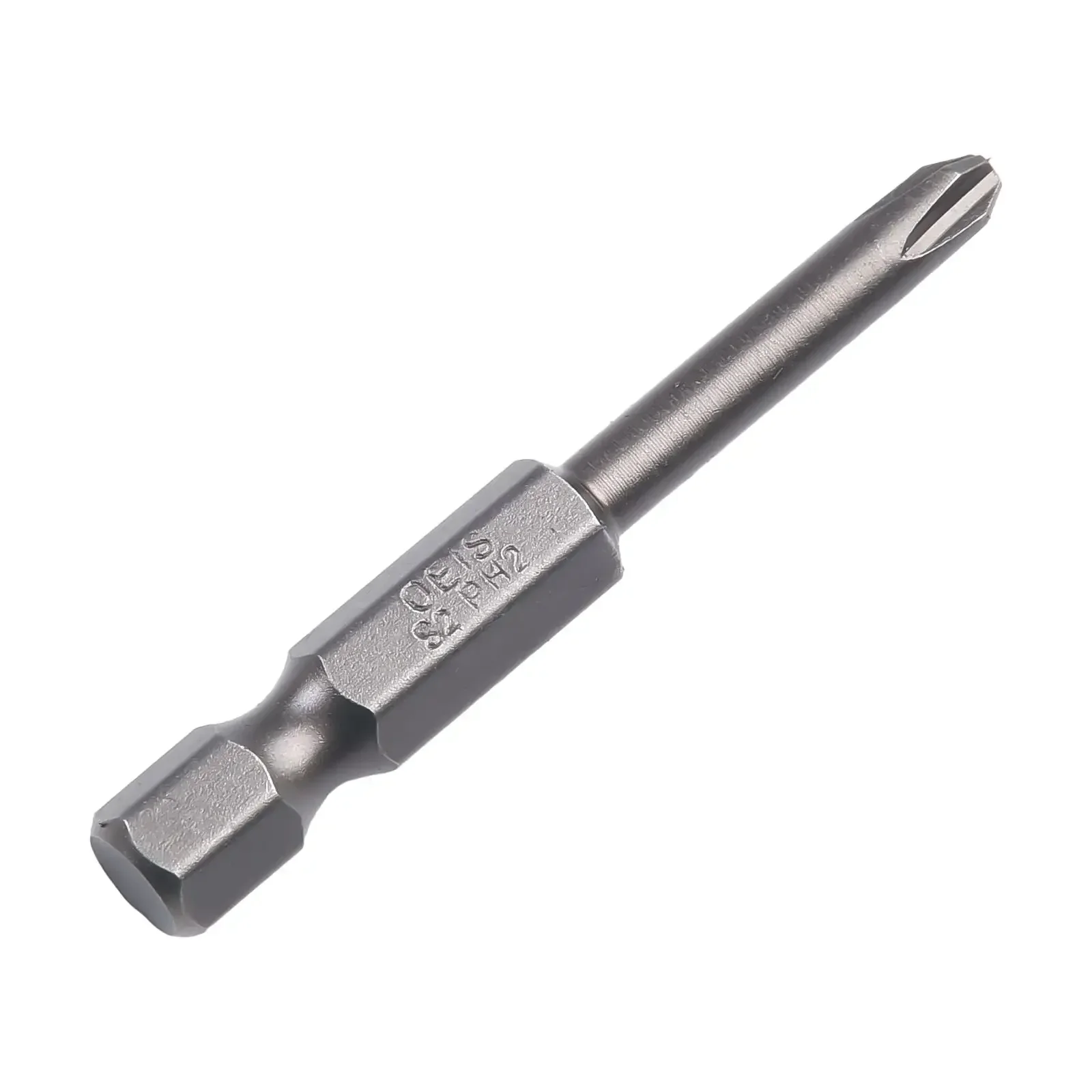 4 pçs/set PH00 PH0 PH1 PH2 50mm Hex Shank Cross Screwdriver Bits Liga de Aço Magnético Para Ferramenta de Reparo de Driver Elétrico Cinza