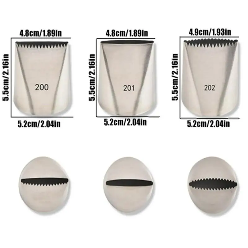 1/3Pcs Oversized DIY Cake Making Cream Cupcake Stainless Steel Tools Mouth Flower Lcing Piping Nozzles Kitchen Pastry Decorating