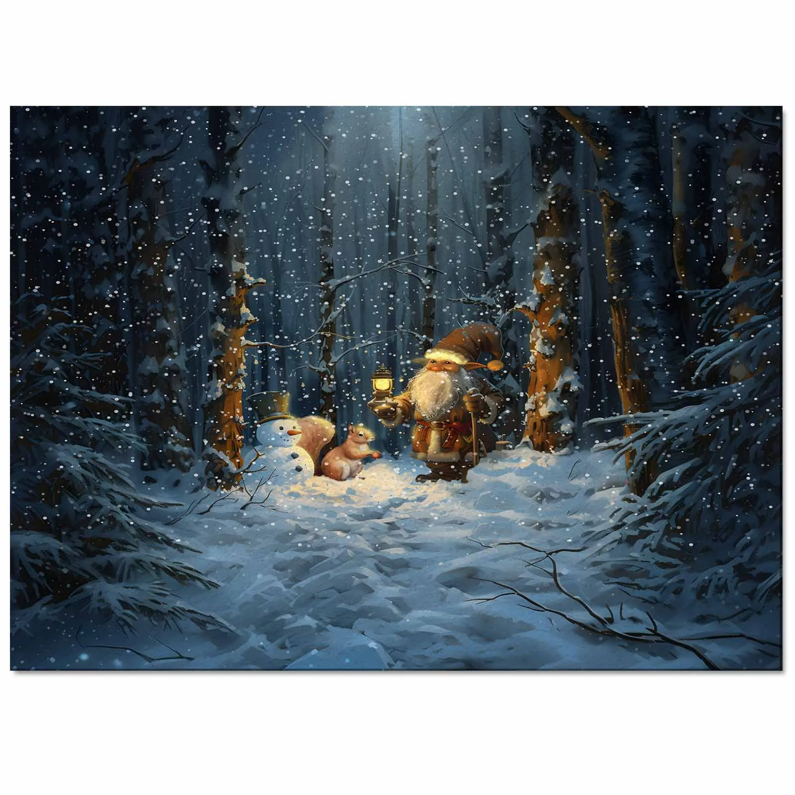 Tree Forest Night Scene Bedroom Decor Washable Carpet Modern Style Carpets for Living Room Fluffy Soft Bedside Rug Home