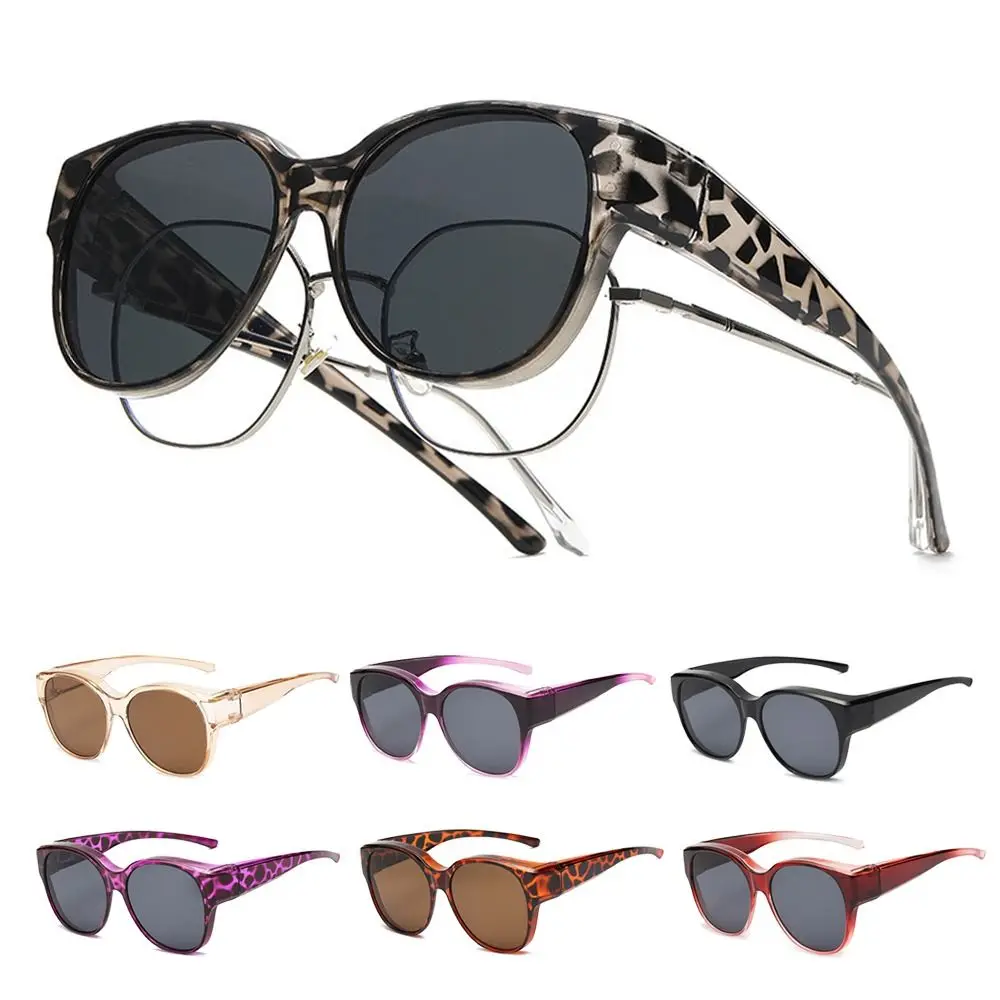 

Fashion UV Protection Driving Sunglasses Y2K Retro Fit Over Sunglasses Round Frame Black Shades for Women Men