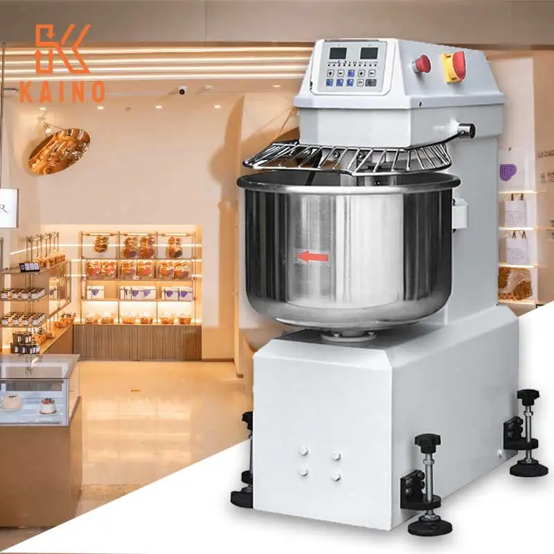 KNINO Professional Commercial Dough Mixer 100kg Capacity 260L High New Flour Milk Water Mill 750W Engine 380V Digital Display