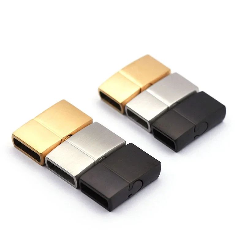 Stainless Steel Magnetic Clasps Hole 8x3mm/10x3mm for Leather Bracelets Clasp Magnet DIY Bracelet Jewelry Making Accessories