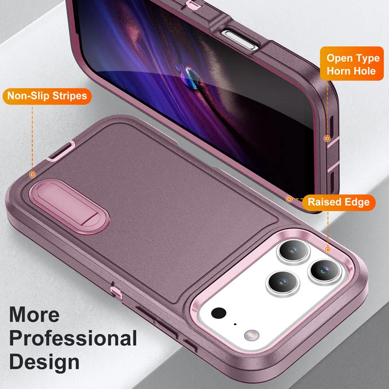 

Для iPhone 17 Pro Max, чехол для iPhone Air ELVEV, противоударный, универсальный, мягкий, из ЭВА, жесткий чехол для ПК с подставкой для телефона